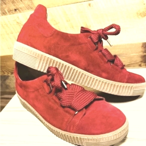 Gabor burgundy suede sneakers. US11.5 = UK9.5 = EU43 - Picture 2 of 5